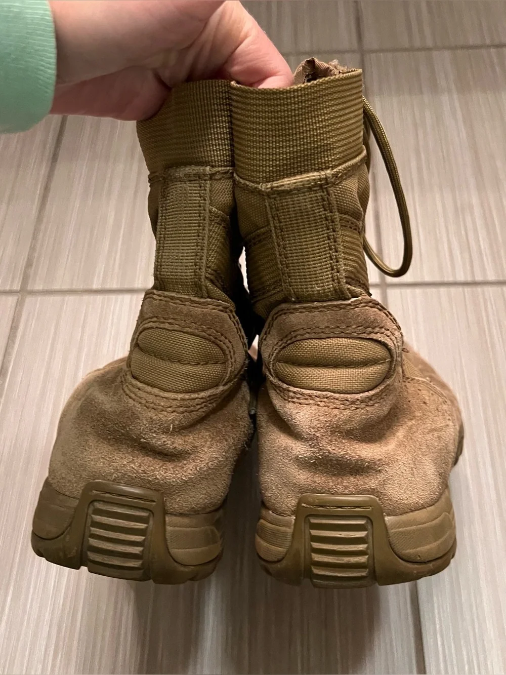 Belleville Tactical Research Minimalist Combat Boot Size 7W suede tan leather